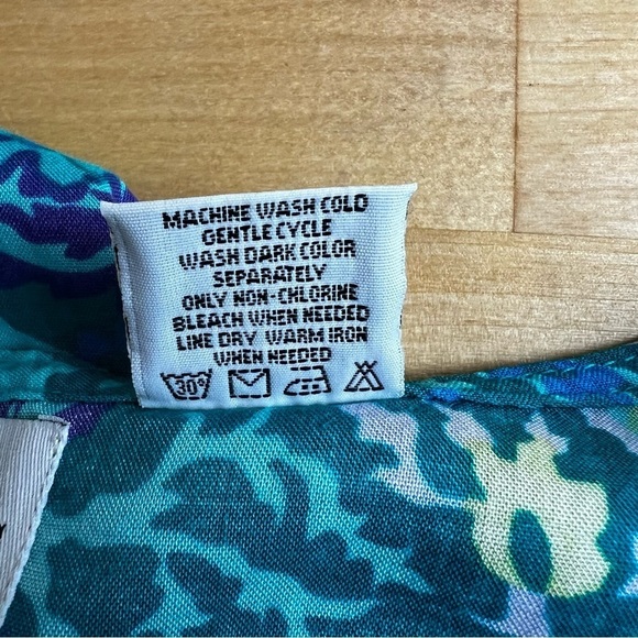 Diane von Furstenberg Color Authority Paisley Viscose Rayon Tunic Tank Size L - Picture 9 of 11